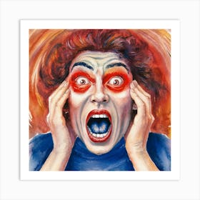 Scary Woman Art Print