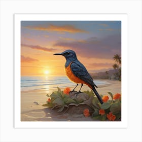 Bird On The Beach Art Print