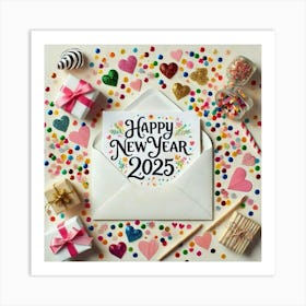 Happy New Year 2025 2 Art Print