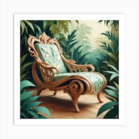 Chair In The Jungle Art Print