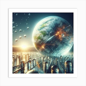 Futuristic City 104 Art Print