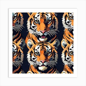 tiger faces Art Print