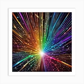 Rainbow Burst 15 Art Print