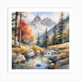 Autumn In The Mountains 11 Art Print
