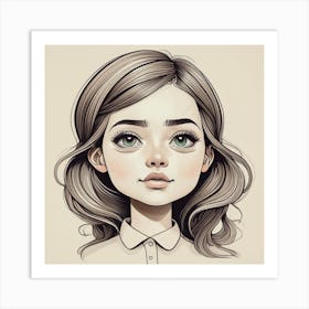 Portrait Of A Girl Art Print