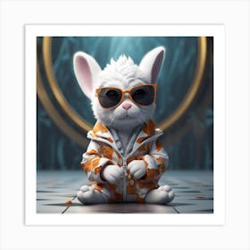 Rabbit In Sunglasses 1 Art Print