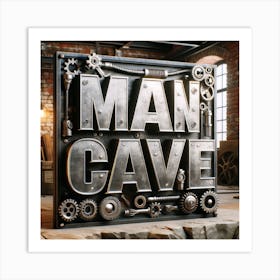 Man Cave Sign 1 Art Print