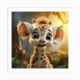 Cute Giraffe 13 Art Print