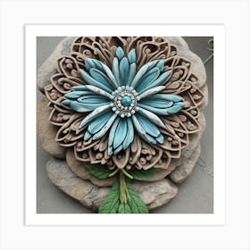 Blue Flower Art Print