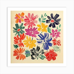 Summer Flowers Painting Matisse Style 10 Art Print