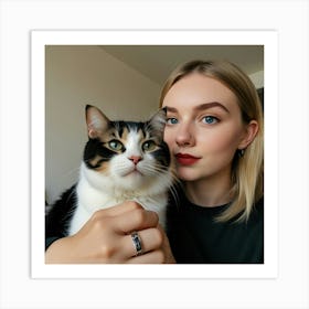 Default Taylor And Smudge The Cat Meme Art 1 Art Print