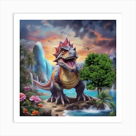 Dinosaur Painting 1 Art Print