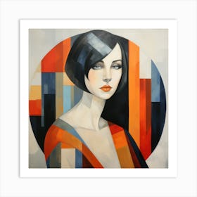 Geometric Abstraction Irish Woman 03 Art Print