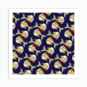 Fish Background Abstract Animal Art Print