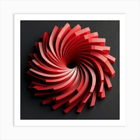 Spiral Red Art Print