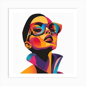 Woman In Sunglasses 12 Art Print