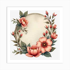 Floral Frame 2 Art Print