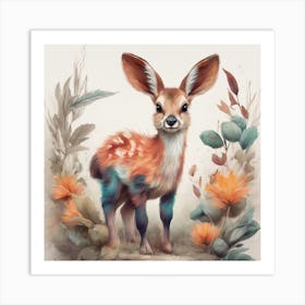 Decorate the deer Art Print