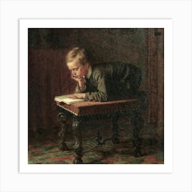 Boy Reading Art Print