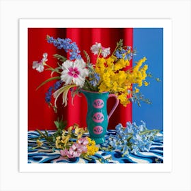 Maximalist Floral Still Life 1 Art Print