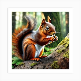 Red Squirrel 23 Art Print