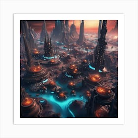 Exoplanet Metropolis Art Print