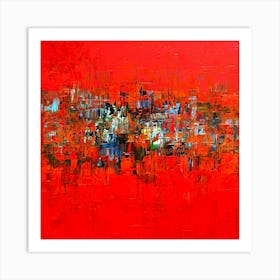 Abstract Red Painting 1 Art Print