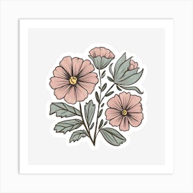 Pink Flowers 13 Art Print