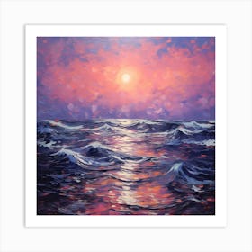 Brushed Seawater Horizon Art Print