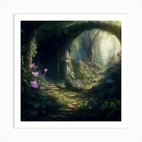 Garden of the Woodland Elves Art Print