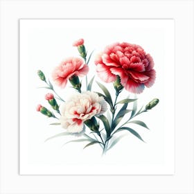 Flowers of Carnation 3 Art Print