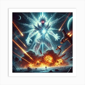 A Dramatic Scene Depicting Celestia, The Cosmic En Art Print