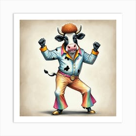 Cow Dancing 5 Art Print