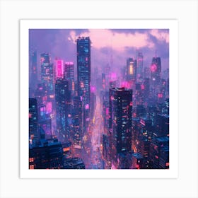 Futuristic Cityscape Art Art Print