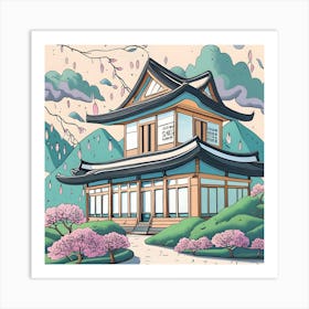 Japanese Pagoda 3 Art Print