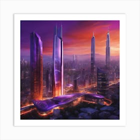 Futuristic Cityscape Art Print