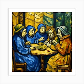 The Potato Eaters In The Style Of Van Gogh Art Print