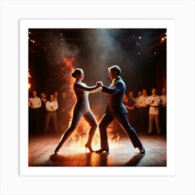 Dancers On Fire 1 Art Print