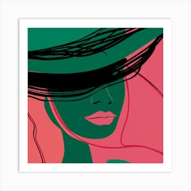 Portrait Of A Woman In A Hat 5 Art Print