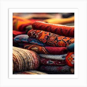 Pile Of Carpets Art Print