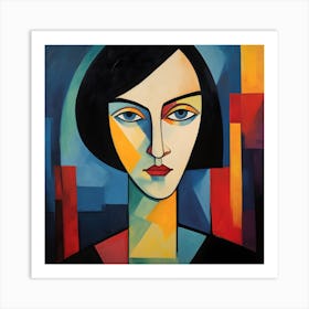 Abstract Portrait Of A Woman 1 Art Print