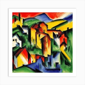 City In The Mountains Art Print