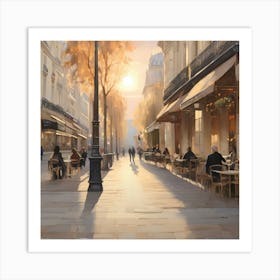 Paris At Sunset.5 1 Art Print