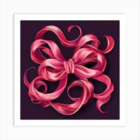 Vector Decorative Ornamental Ribbon Bow Curled Twisted Elegant Delicate Stylish Adorned F (10) Art Print