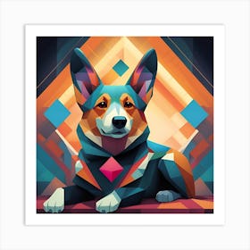 Geometric Dog Art Print