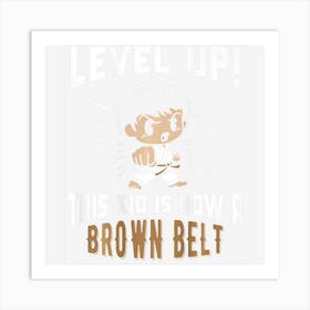 Kids Karate Uniform Brown Belt Award Gifts Art Print