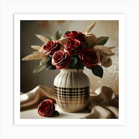 Roses In A Vase 3 Art Print