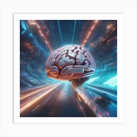 Futuristic Brain 26 Art Print