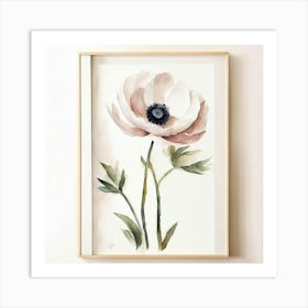 Illustration of delicate flowers on a white background 2 Art Print