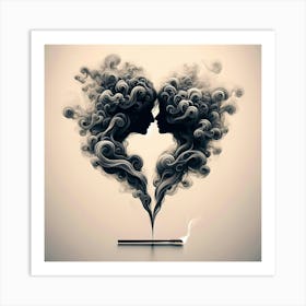 Heart Of Smoke Art Print